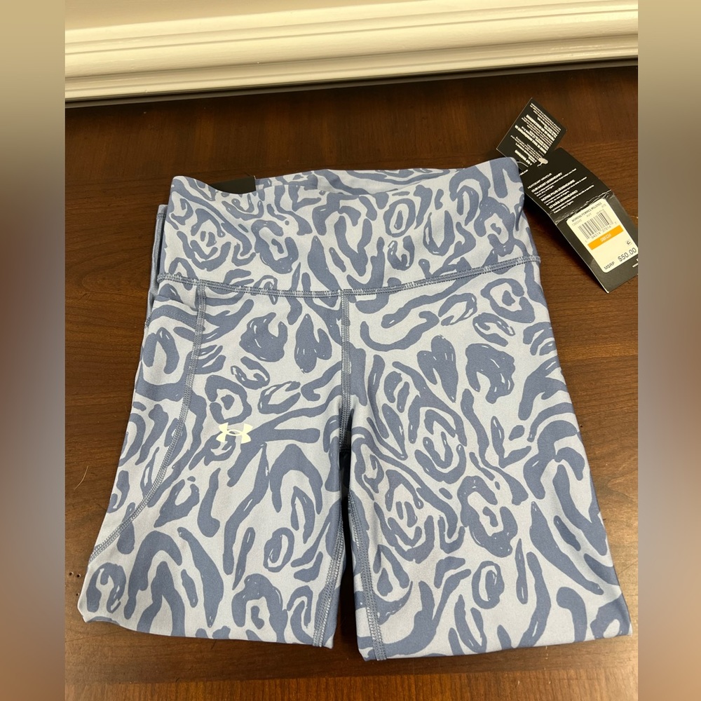 Under Armour No-Slip Waistband Tonal Print Capris Size Small - Picture 2 of 6